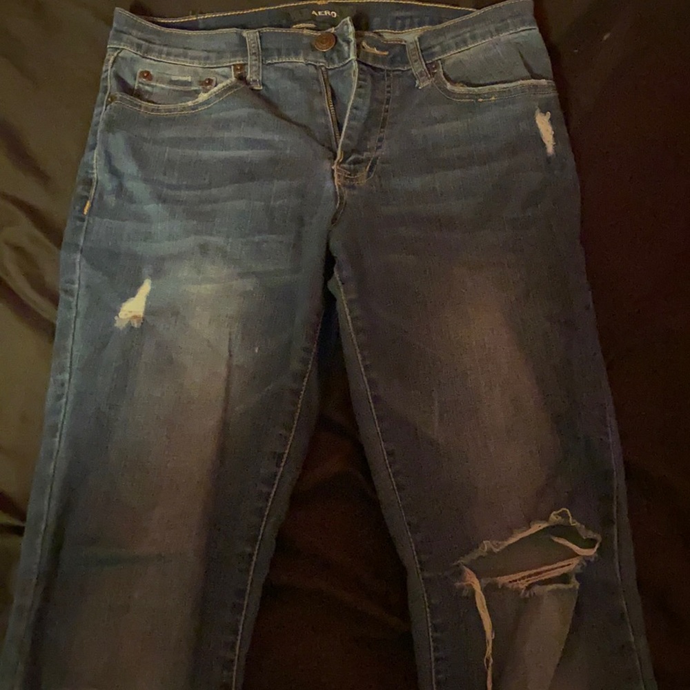 Ripped skinny jeans